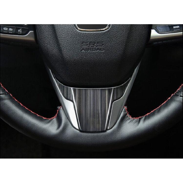 For Honda CRV CR-V 2017- 1PCS Trim Steering Wheel Sheet Cover Black Titaniu