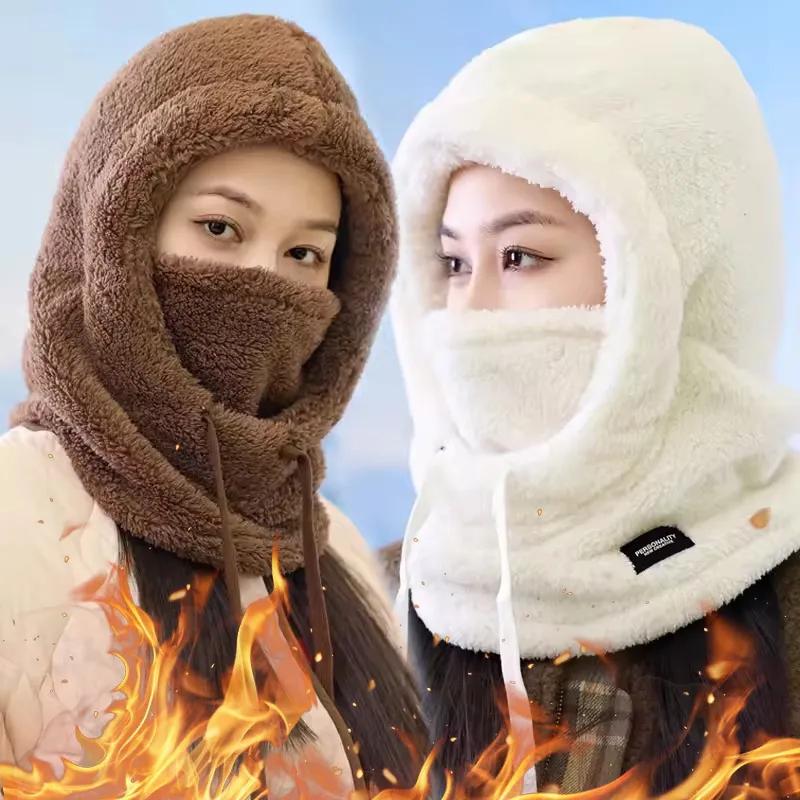 Winter Warm Balaclava Hat Thermal Windproof Ski Hood Motorcycle Face Cover Polar Fleece Adjustable Cycling Full Face Mask Cover