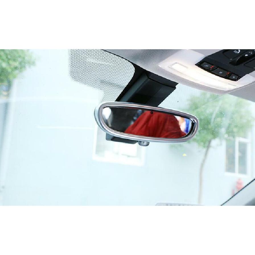 For BMW X1 2016- F48 ABS silver car inner rear view mirror frame trim