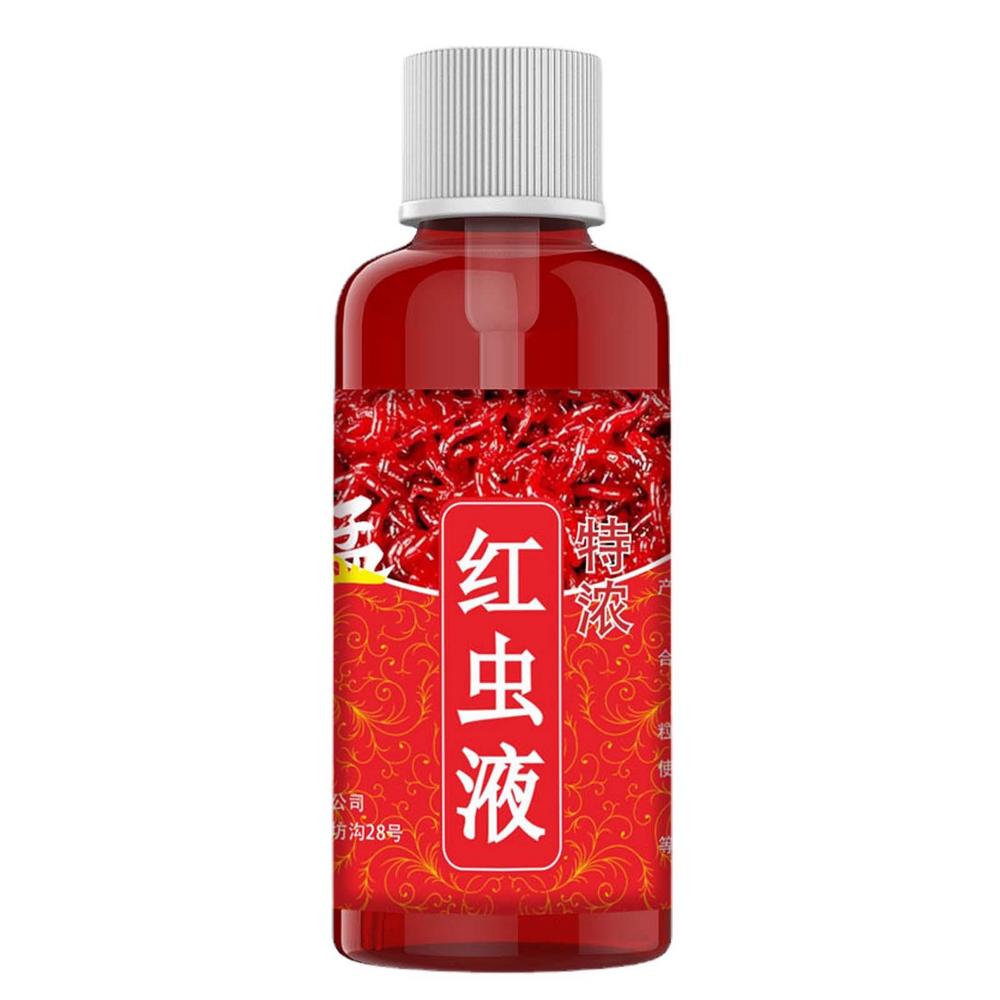 60ML Liquid Blood Worm Scent Fish Attractant Concentrated Red Worm Liquid Fish Bait Additive Perch Catfish Fishing Accessories