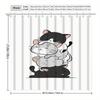 Elegant Four-Stacked Kittens Shower Curtain - Artistic Design, Includes Hooks, Machine Washable, Modern Bathroom Decor