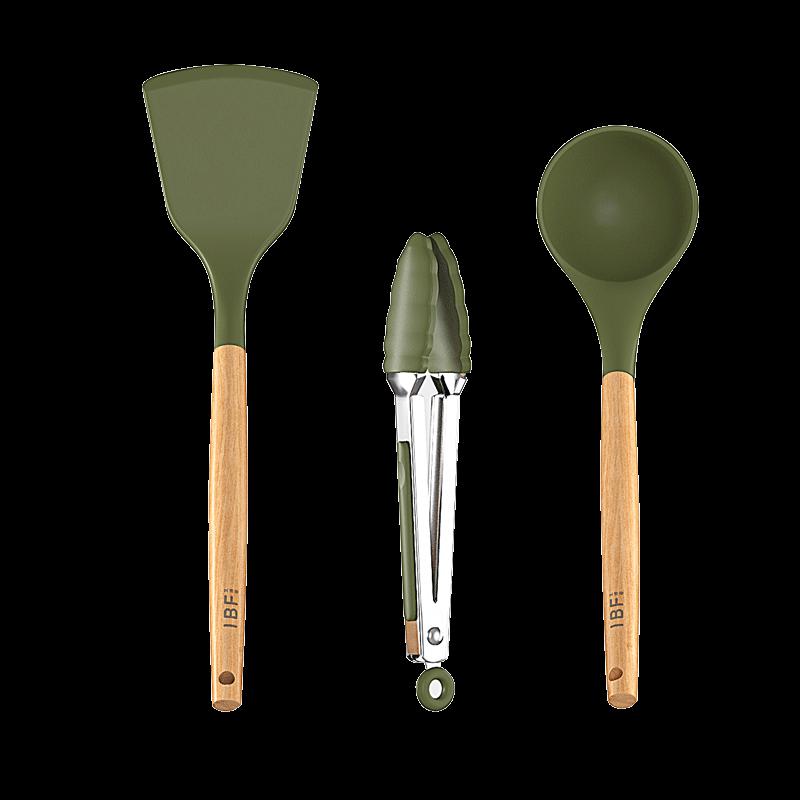 Aibofei Bella Anna 3-Piece Silicone Kitchen Utensil Set