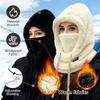 Warm Thermal Windproof Balaclava Ski Hood Motorcycle Face Cover Polar Fleece Adjustable Cycling Neck Cover Full Face Mask Winter