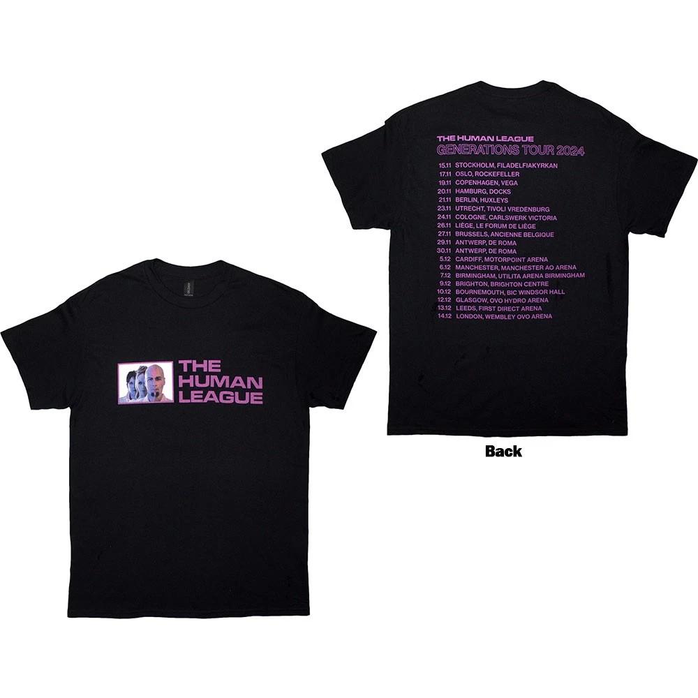 The Human League Generations Tour 24 Photo T-Shirt Black New M