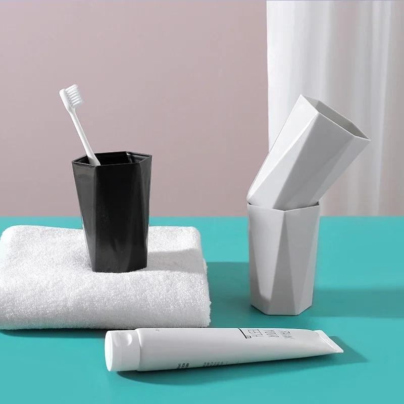 300ML Bathroom Toothbrush Cup Wash Brush Cup Mouthwash Cup Toothbrush Glass Couple Mugs Nordic Travel Set Bathroom Accessories