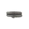 Gucci Garden Series Vintage Patina Textured Snake Pattern Ring Men Ring Silver 577294-J8400-0811