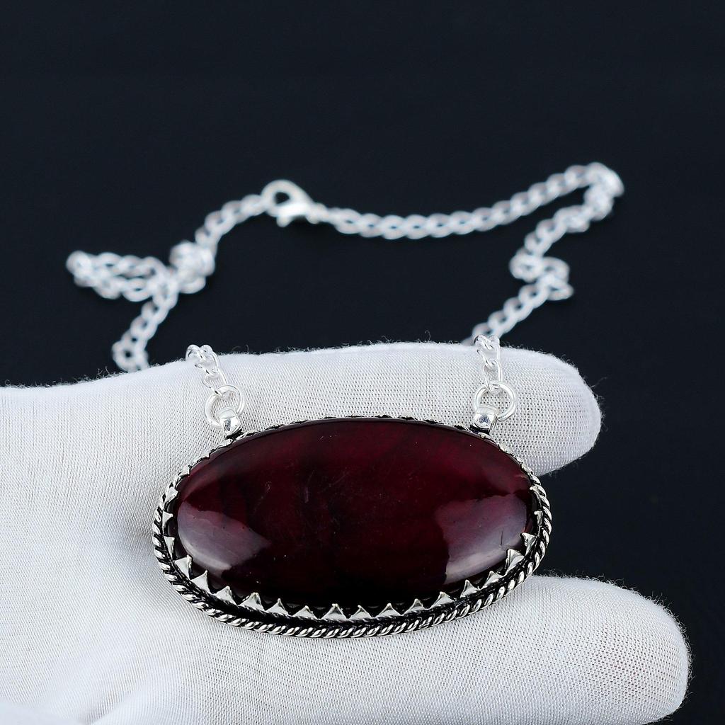 Náhrdelník s červeným zábleskem labradoritu, barvený labradorit ze stříbra 925 s přívěskem pro svatební dar, náhrdelník pro ženy