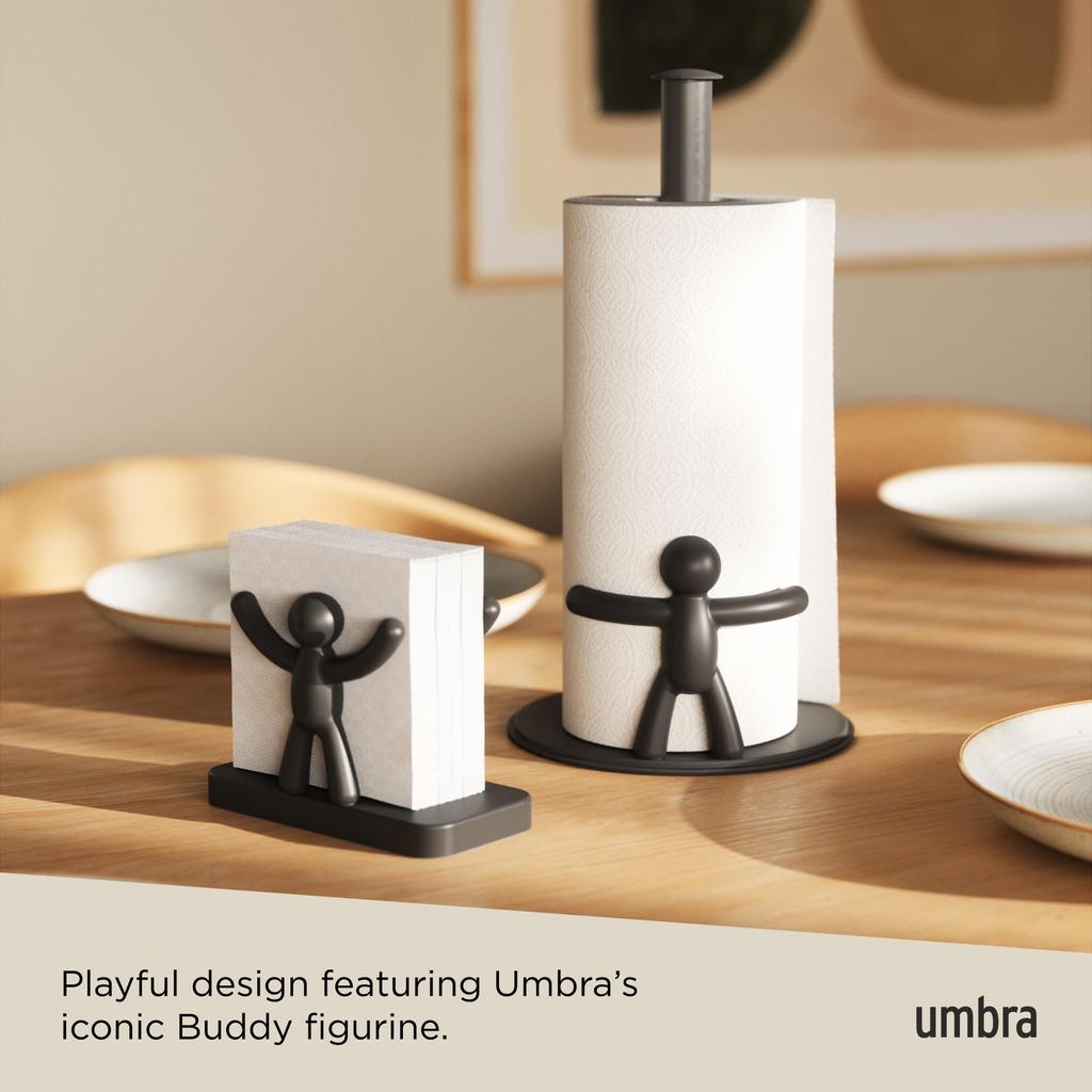Umbra Paper Paper Napkin x x Umbra Buddy Napkin 2330281040 Holder, Stand, W15.2 D7.6 H11cm, Holder, Black,