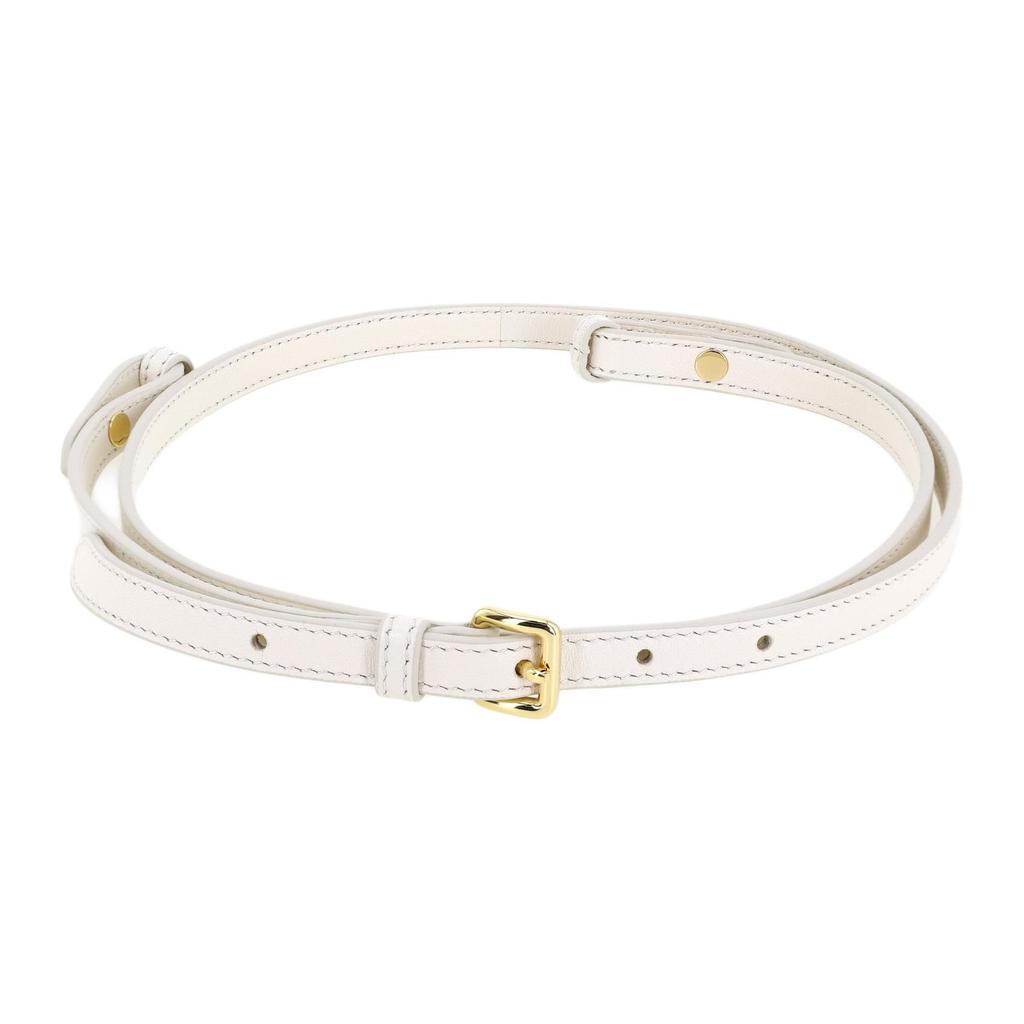 Prada Triangle Gold Metal Logo Zipper Closure Shoulder Bag Plush Women Shoulder Bag White 1BC543_2EC9_F0009_V_ZOO