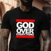 Neues Sommer-Herrenmode-T-Shirt God Over Everything Aufgedrucktes Herren-T-Shirt Top