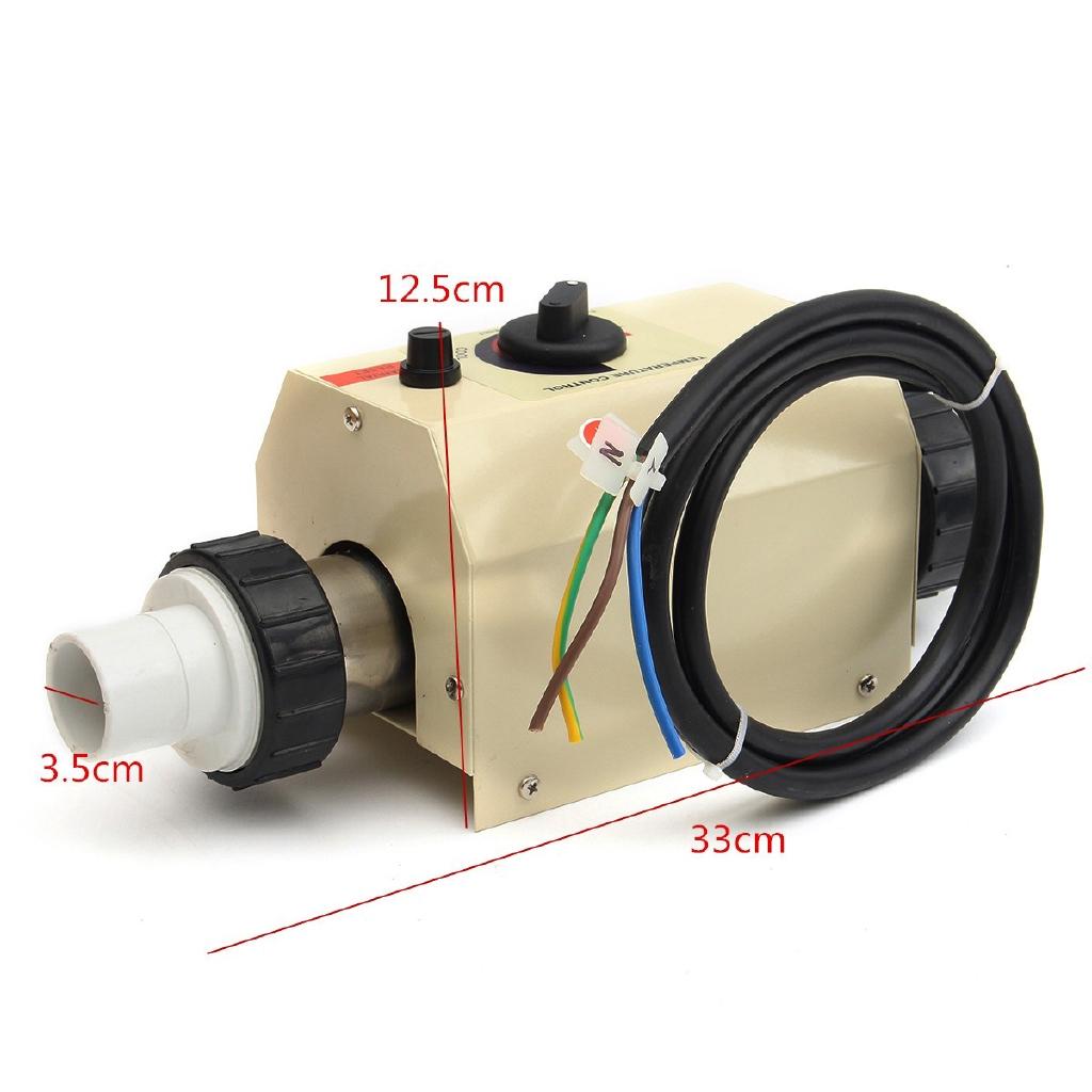 Pool Heat pump 2KW 220V Electric Swimming Pool and SPA Bath Heating Tub Water Heater 220V Swimming Pool Thermostat Accessories