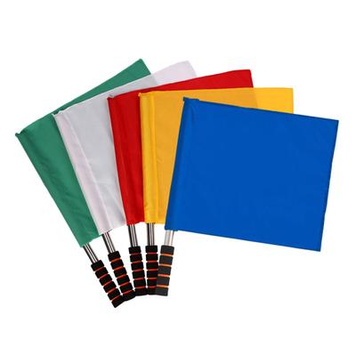 3Pcs Referee Flags Assistant Starting Flag for Basketball Soccer Hockey