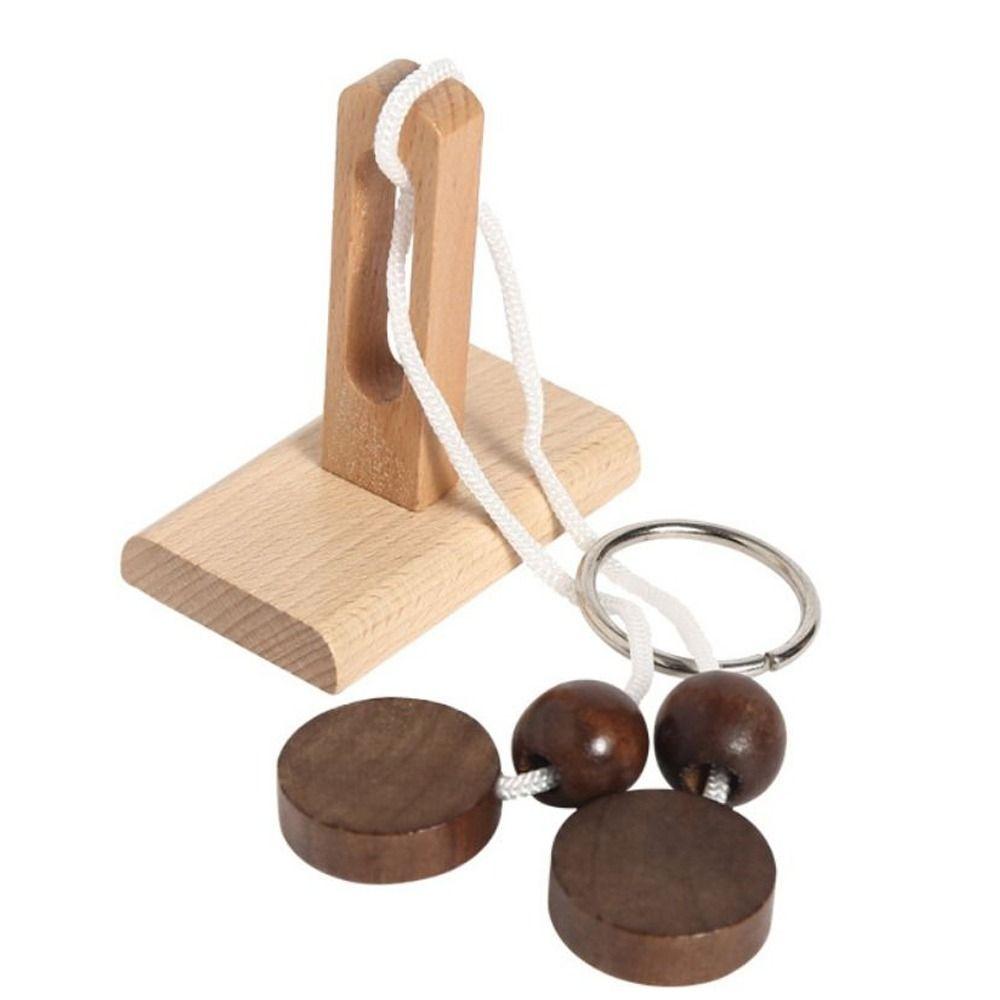 Toys Brain Teaser 3D Wooden Thinking Games IQ Unlocking Toys Wooden Puzzle Intelligent Unlock Toy