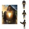 Stunning Black Adam Cosplay Costume Set For Adults And Kids