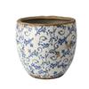 New Chinese Antique Blue And white Pottery Orchid Butterfly Ceramic Flower Pot Hydroculture Planting Flowers Green Plants Garden