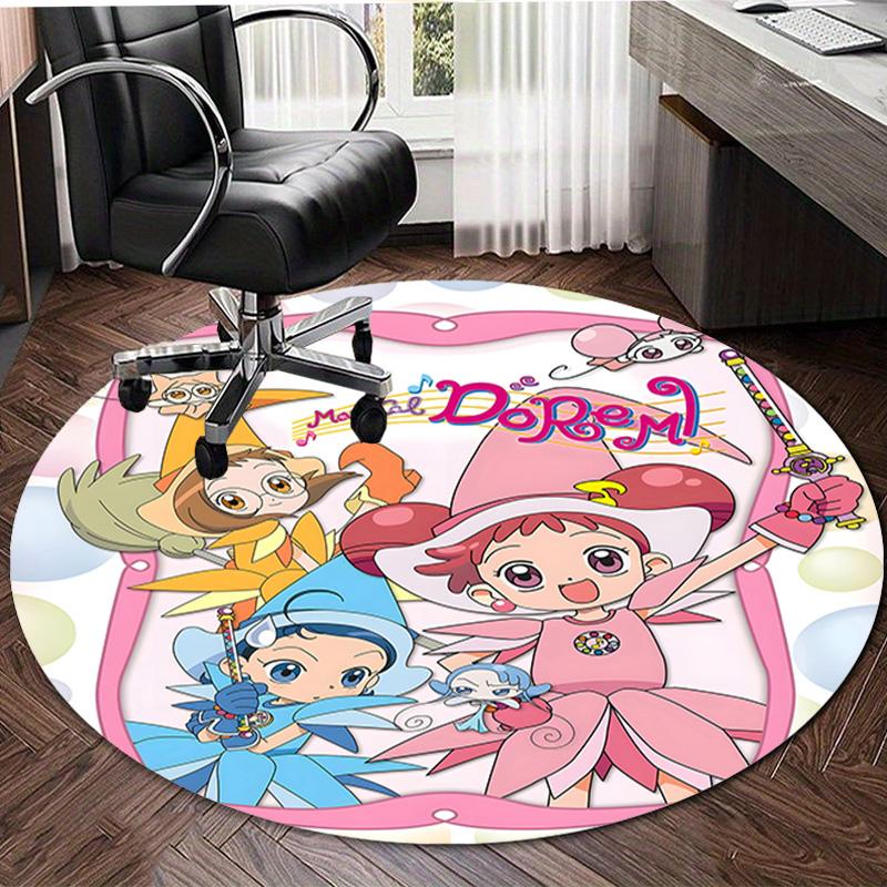1pc DoReMi2 Design Printed Area Round Carpet for Bedroom Living Room Home Decor Rugs Mat Non Slip Mat Rug for Bedside