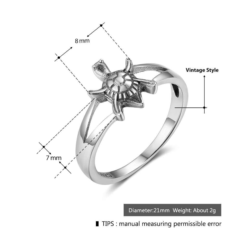 Bohemian Vintage Cute Sea Turtle Ring For Women Girl Retro Copper Color Wedding Rings Anniversary Jewelry Valentine's Day Gifts