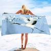 Red Crowned Crane Beach Towels Quick Dry Microfiber Soft and Absorbent Bath Towel Outdoor Travel Oversized Beach Towel for Adult