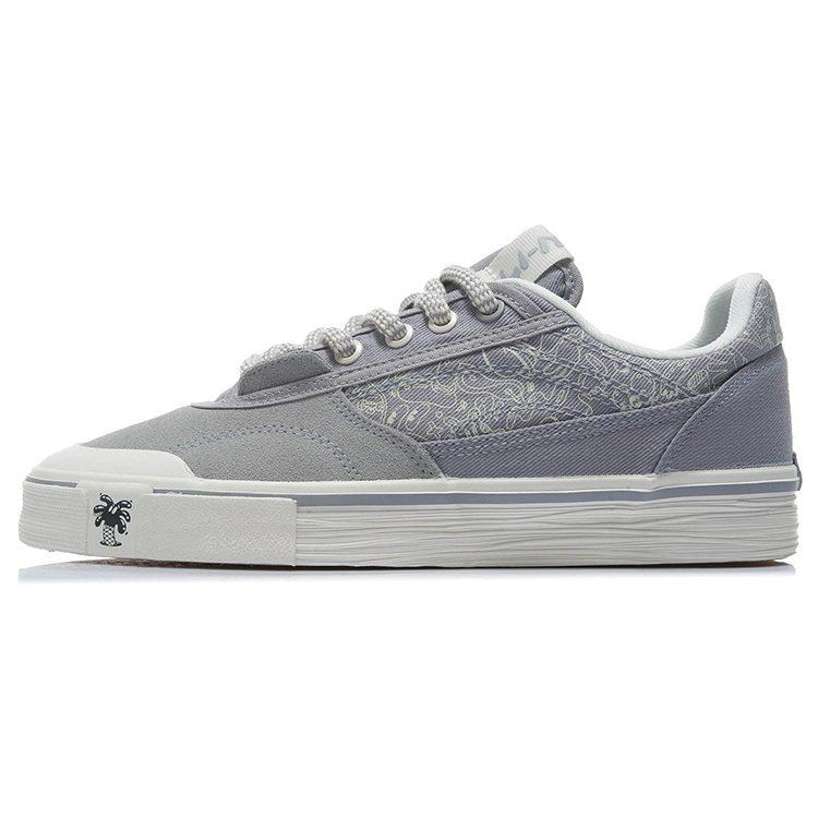 STEVEN HARRINGTON x Li Ning Slip Resistant Cushioning Abrasion Resistant Low top Skateboard Shoes Men's Snow Gray AECR105-2