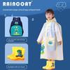Children's Raincoat with Large Brim for Boys and Girls, with Backpack Space, Kids' Raincoat for Outdoor Hiking, Student School Poncho
