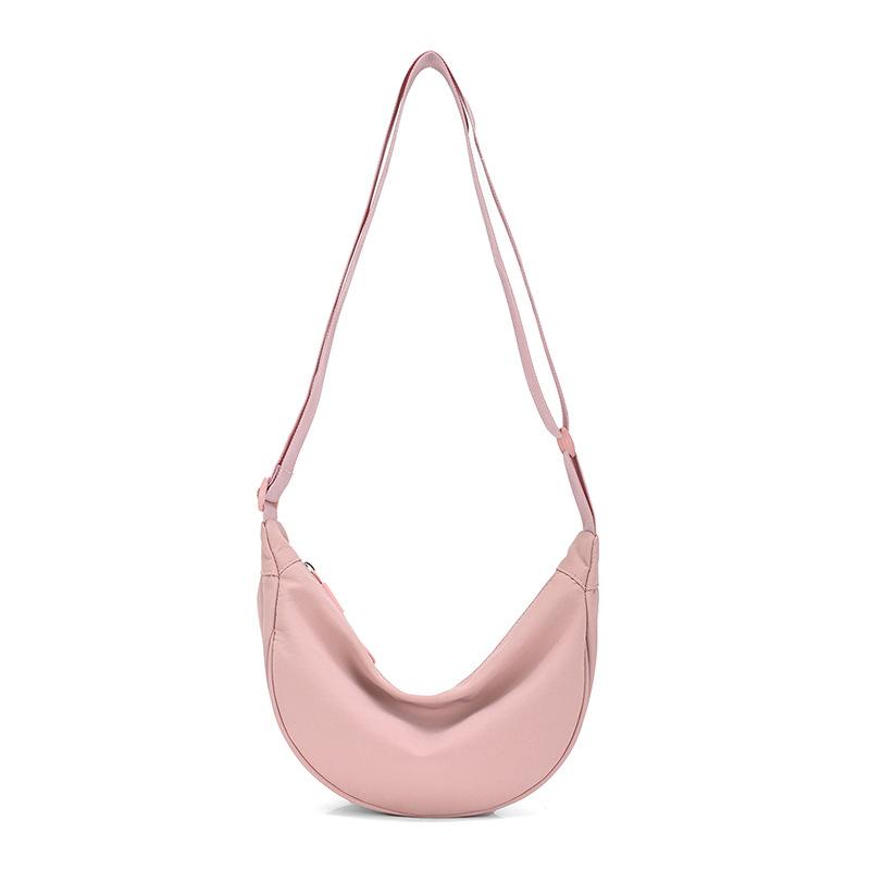 Fashion new solid color women's messenger bag large capacity portable portable dumpling bag versatile go out shoulder bag women