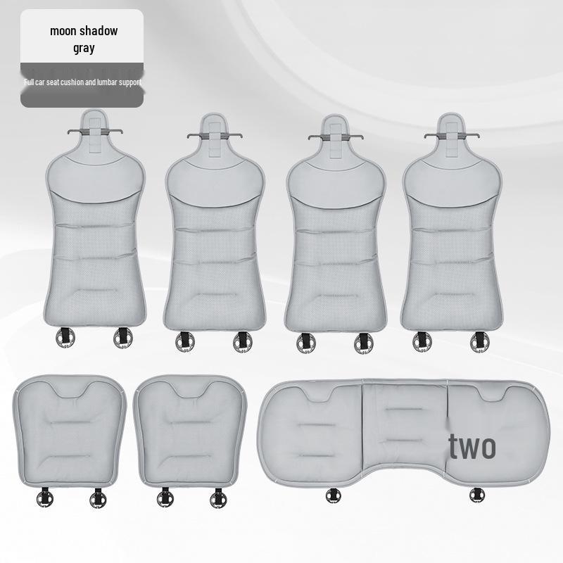 Universal Ventilated Car Seat Cushion for BMW, Mercedes-Benz & Xiaomi - Four Seasons, Lumbar Support, Rear Integrated, Single Driver Seat.