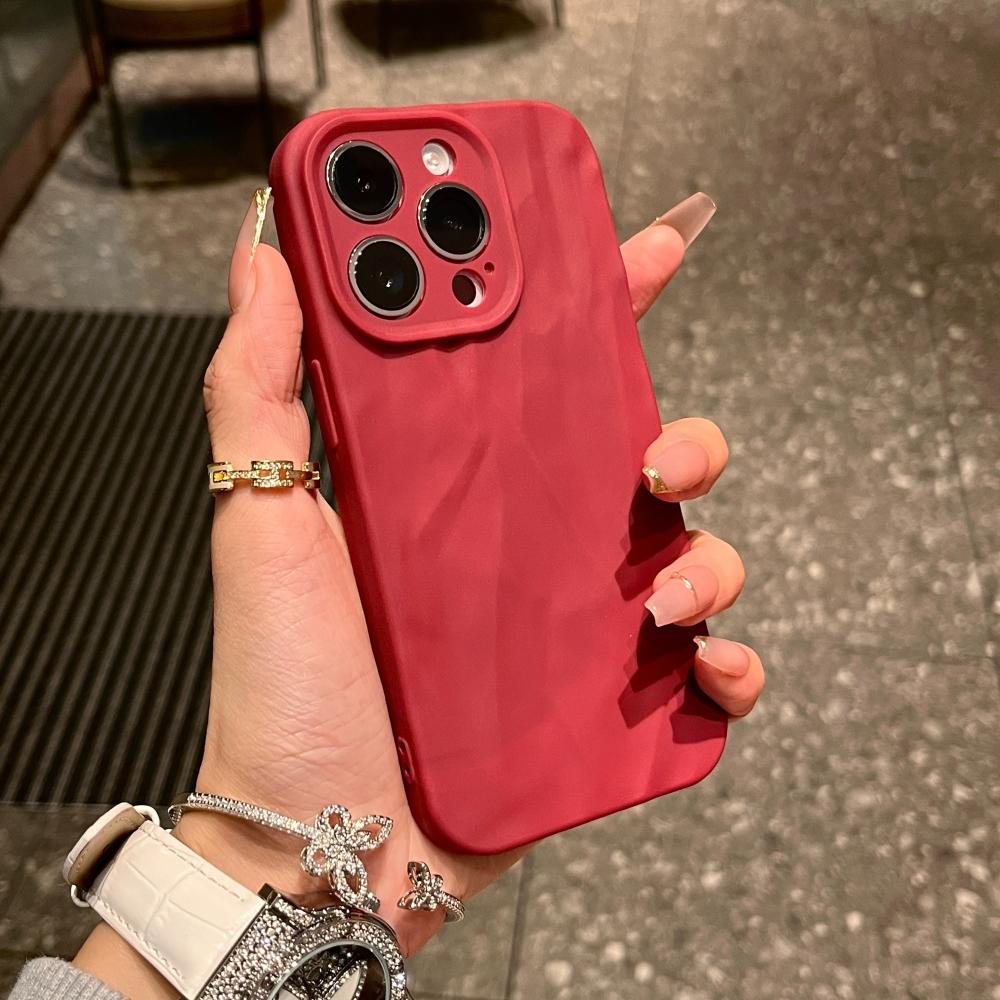 Luxury Wrinkle Matte Soft Silicone Case for iPhone 17 16 15 14 13 12 11 Pro X XR XS Max 7 8 Plus SE Shockproof TPU Full Cover