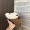 Fashion velvet bag head slippers autumn and winter new models comfortable and versatile warm wool cotton slippers