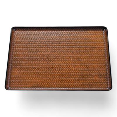 Bamboo Tray with Tochigi Lacquerware Made In Japan J-kitchens 3-Shaku (Tray) Lacquer, Non-Slip, 39cm, (ABS Resin),