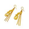 Golden Peacock Tassel Earrings, Ethnic Style Earrings, Phoenix Ear Hooks, Daily Tassel Personality Vintage Elegant Accessories