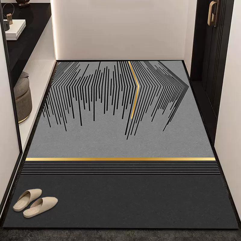 Modern Entrance Diatom Mud Mat Non-Slip Absorbent Fast Dry Trimmable Doormat Dirt Resistant Home Hallway Doorway Floor Rug