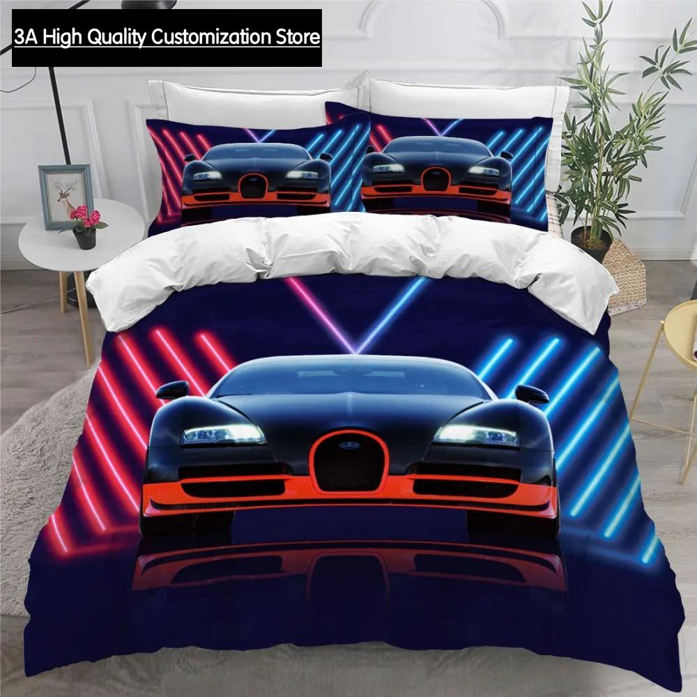 Car Modern Bedding Set Queen King Full Double Duvet Cover And Pillowcase Boys Bed Linens 240x220 Quilt Cover NO Sheet