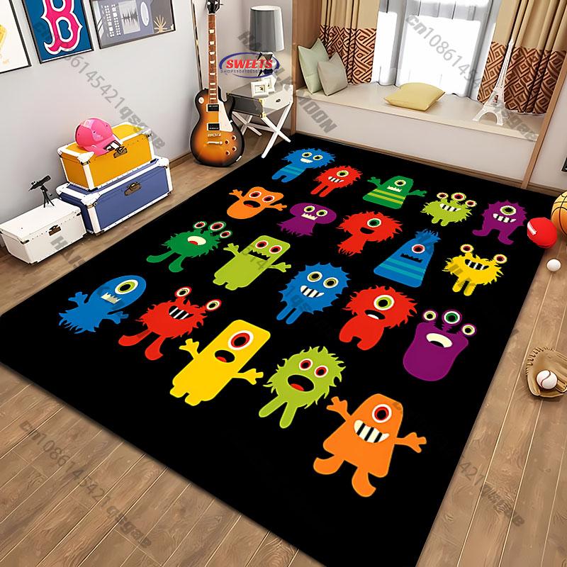 8 Styles Cute Monster Theme Alphabet Carpet New Release! Rug for Living Room Bedroom, Kids Areas,Durable Machines Washable Mat
