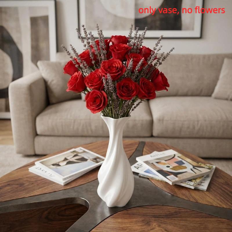 3D Printed Gradient Flower Vase Unique Twisted Design Modern Vase for Living Room Coffee Table Floral Arrangement Decor