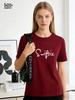 Swiftie Retro Y2K Print T-Shirt Female 2026 Summer Fashion Sport Casual Tops Clothing Street Personality T Shirt Womens