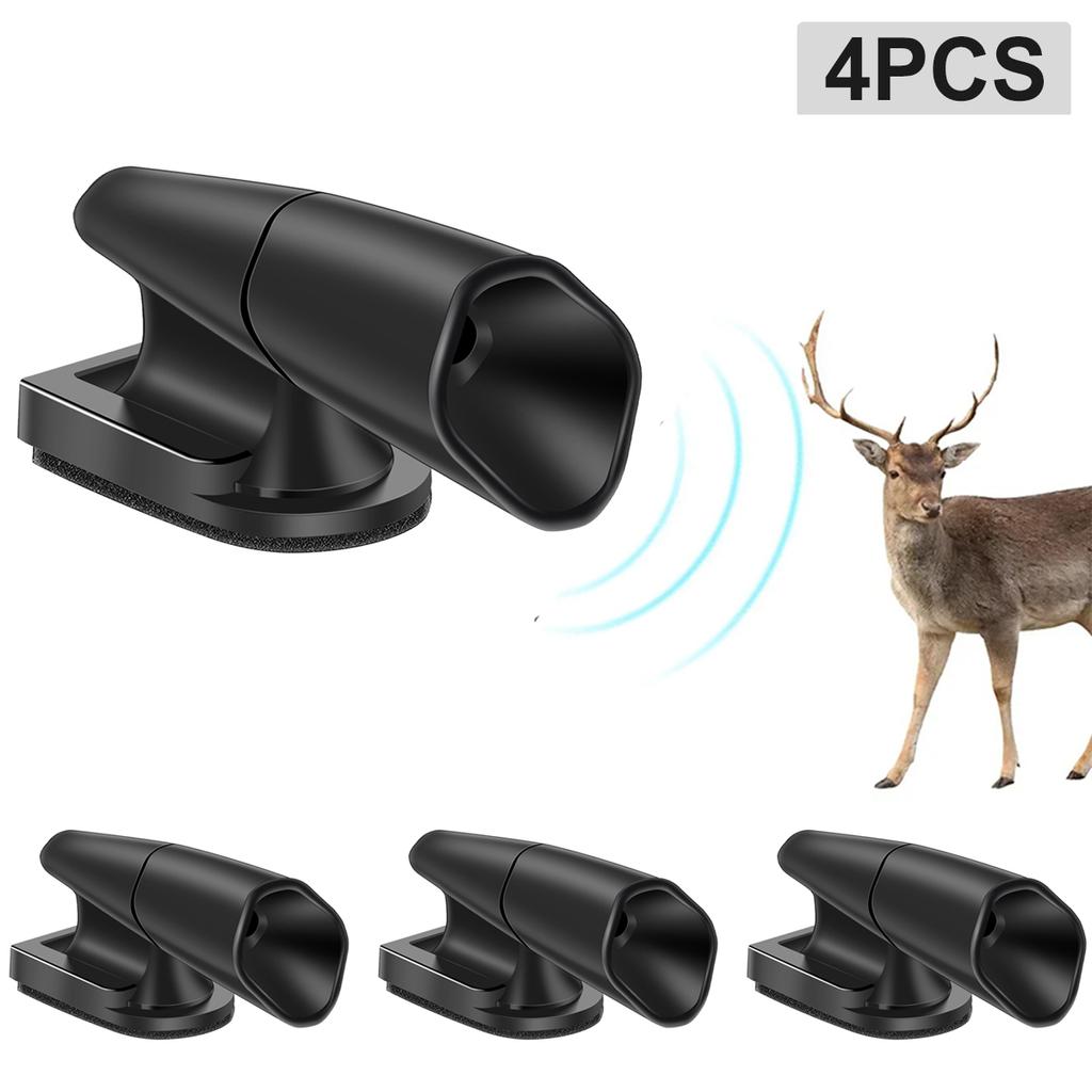 4Pcs Deer Warning Whistles Device Car Anti Collision Siren Horn Repellent Animal Weather-proof Vehicle Save Field