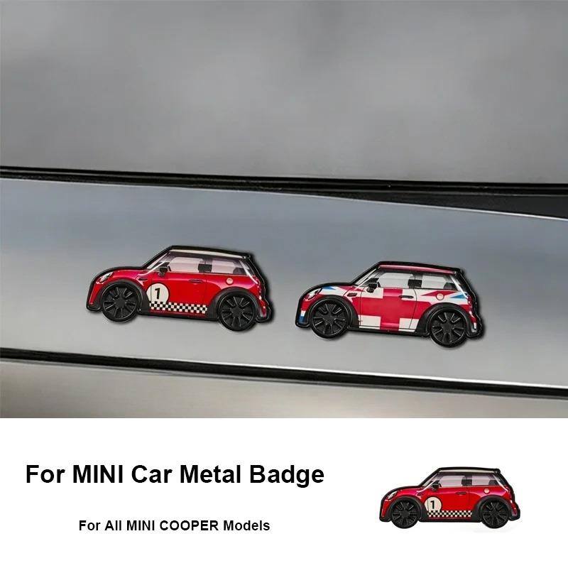 For MINI Cooper Metal Car Badge 3D Shaped Emblem Decal Universal for All MINI Models Waterproof Exterior Decoration