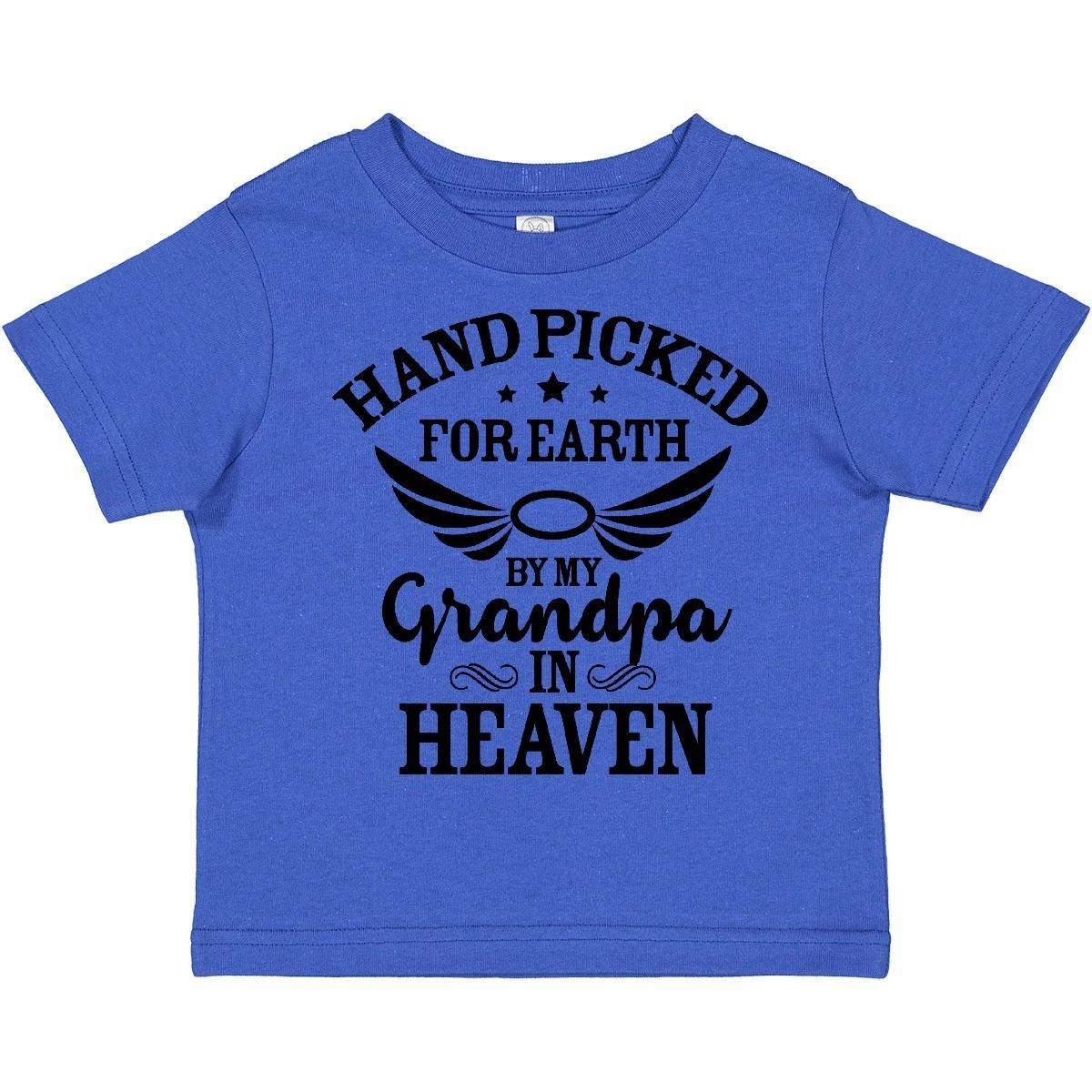 Inktastic Handpicked For Earth By My Grandpa In Heaven Angel Toddler T-Shirt Kid 120