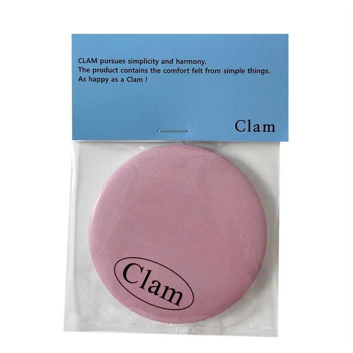 Clam Hand Mirror _ Logo Pink