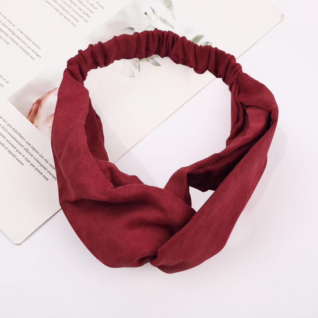 Tiara Feminina Cor Faixa de Cabelo Laço Veludo Aba Larga Envoltório de Cabeça Faixa de Cabelo