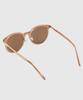 Tuditeo Yok Daily Round Uv-Blocking Nylon Lens Sunglasses C4 Light Brown