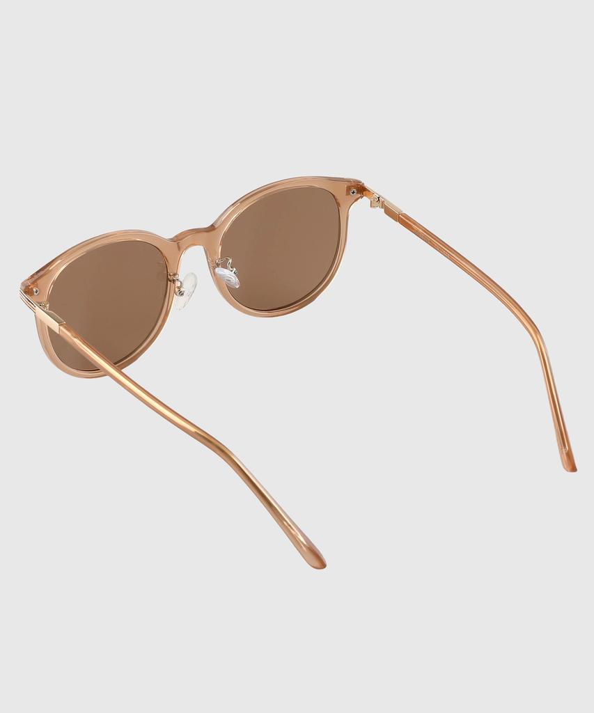 Tuditeo Yok Daily Round Uv-Blocking Nylon Lens Sunglasses C4 Light Brown