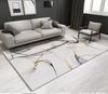 Golden Flowing Light Decor Living Room Carpet Large Soft Washable Home Modern Luxury Antiskid Floor Mat Bedside Bedroom Rug