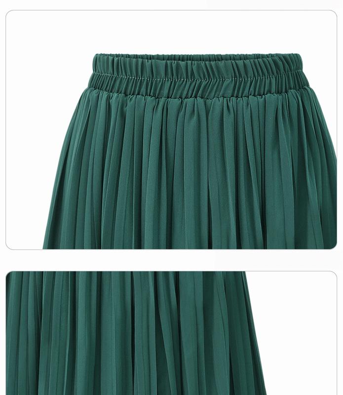 Zomer Dames Dames Geplooide Baggy Strandculottes Casual losse chiffon Wijde broek Rokbroek