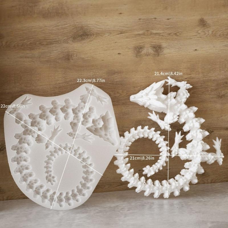 Dragon Crystal Ornament Mold Cute Animal Theme Candle Mould Epoxy Resin Mould for Jewelry Making and Handmade Craft