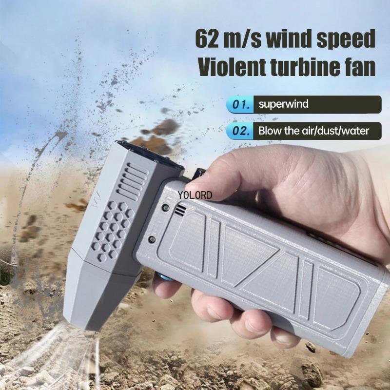 140000RPM Mini Turbo Jet Fan Brushless Motor Handheld Duct Fan 52M/S Portable Violent Turbo Fan Type-C Charging Car Air Duster