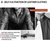 2023 Men's Shearling Jacket with Fleece-Lined Leather for Autumn/Winter Casual Wear