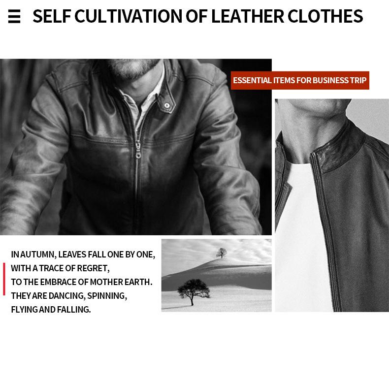 2023 Men's Shearling Jacket with Fleece-Lined Leather for Autumn/Winter Casual Wear