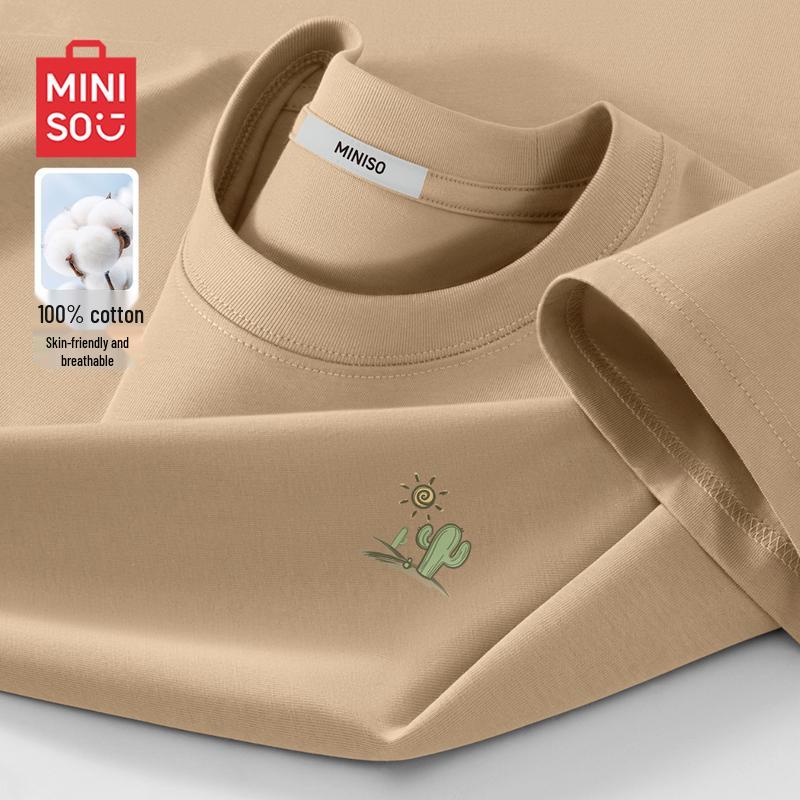MINISO Men s Summer Cotton Round Neck T-Shirt M