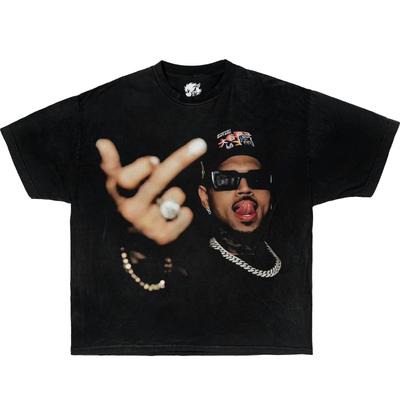 Chris Brown Finger Vintage Boxy Shirt streetwear oversize y2k ariosa bowl